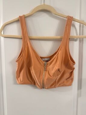 Urban Outfitter Peachy-Orange Bustier Festival Crop Top (s)